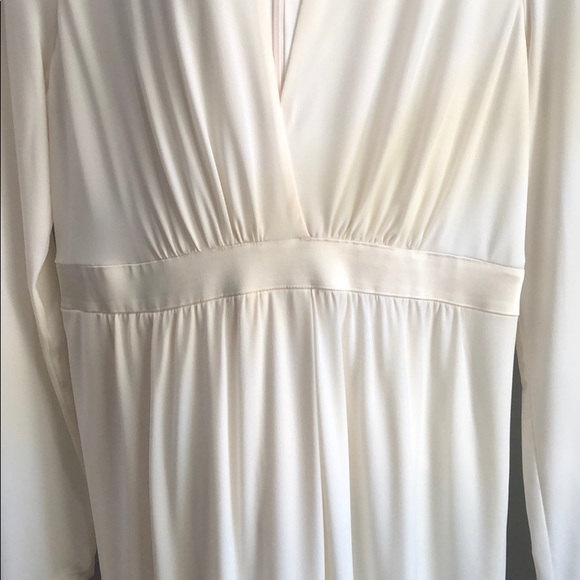 (Sold) Halston Heritage Slit Jersey Gown Chalk - Picture 9 of 14